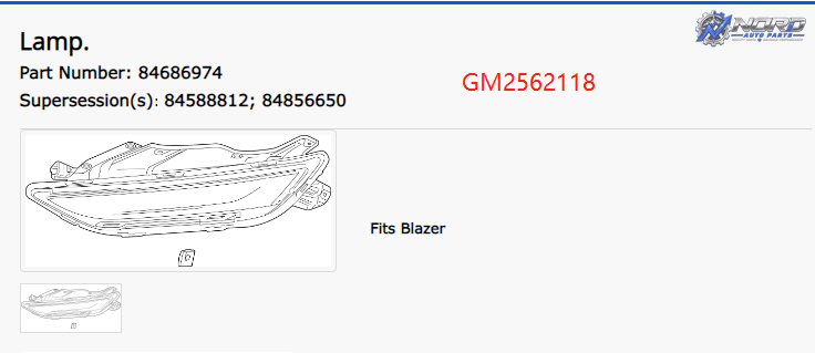 GM2562118V automotive part