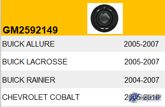 GM2592149 automotive part