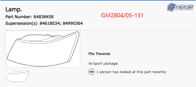 GM2804131V automotive part