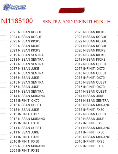 NI1185100H automotive part