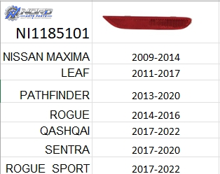 NI1185101H automotive part